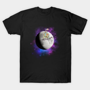 USA WOZ HERE trash on the moon T-Shirt